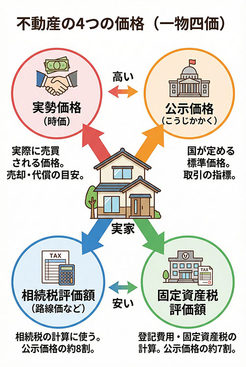 不動産の評価額のイラスト
