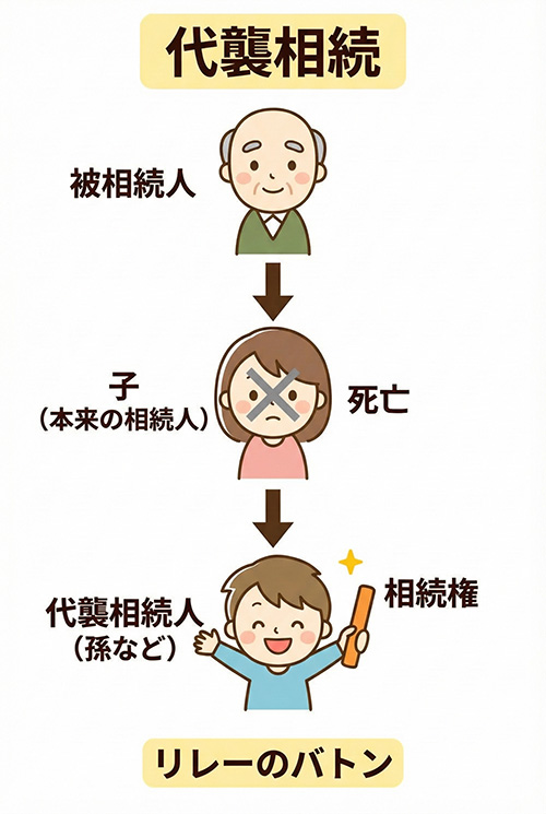 代襲相続のイラスト