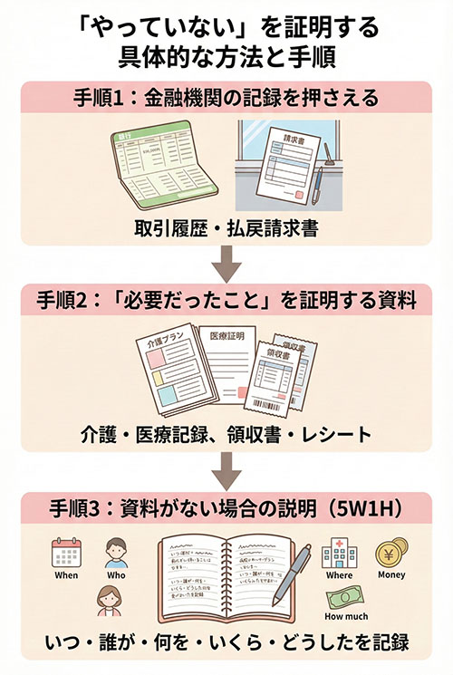 証拠集めのイラスト