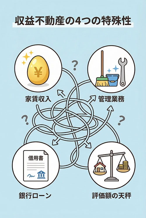 収益不動産の特殊性のイラスト